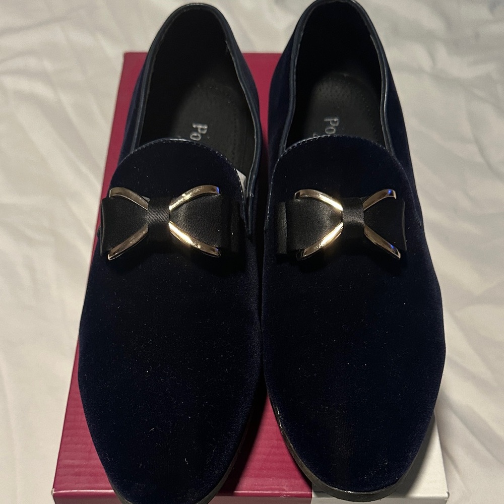 Posh Midnight Blue Velvet Men's Loafers